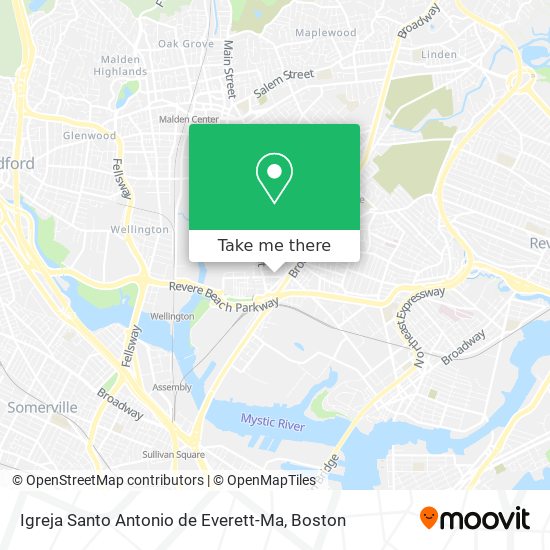 Igreja Santo Antonio de Everett-Ma map