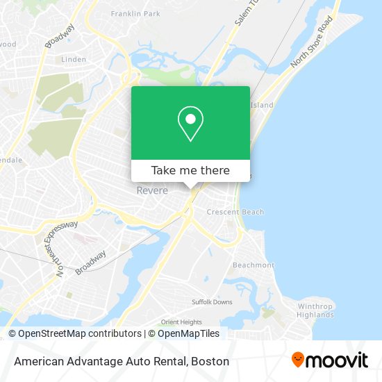 Mapa de American Advantage Auto Rental