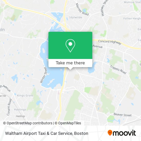 Mapa de Waltham Airport Taxi & Car Service