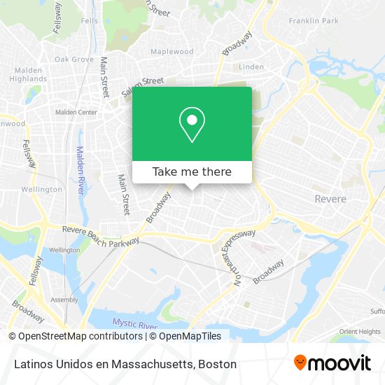 Latinos Unidos en Massachusetts map