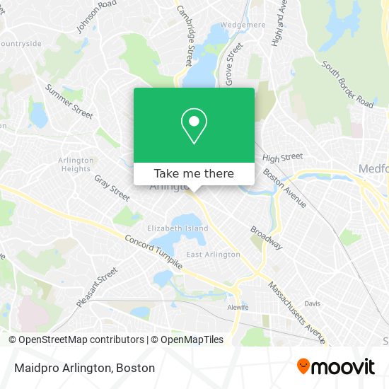 Maidpro Arlington map