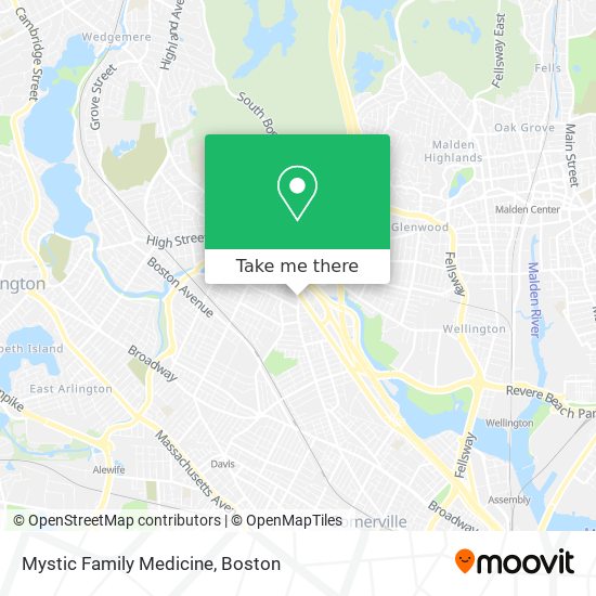 Mystic Family Medicine map