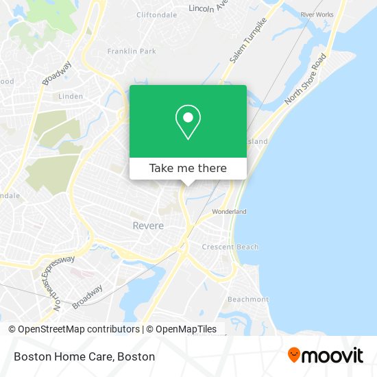 Boston Home Care map