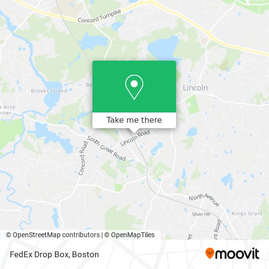 FedEx Drop Box map