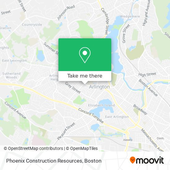 Phoenix Construction Resources map