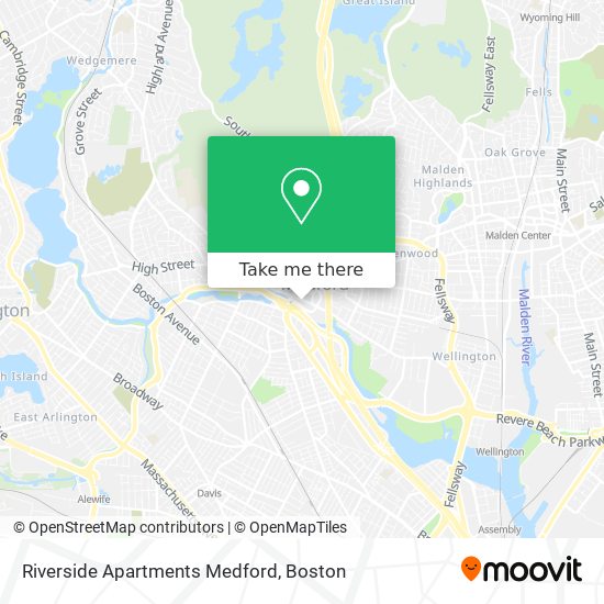 Riverside Apartments Medford map