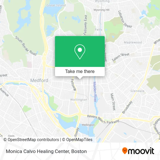 Monica Calvo Healing Center map