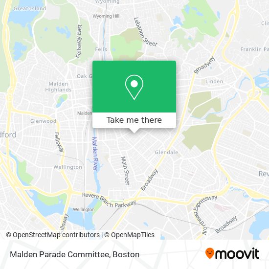 Malden Parade Committee map