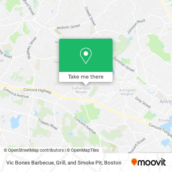 Vic Bones Barbecue, Grill, and Smoke Pit map