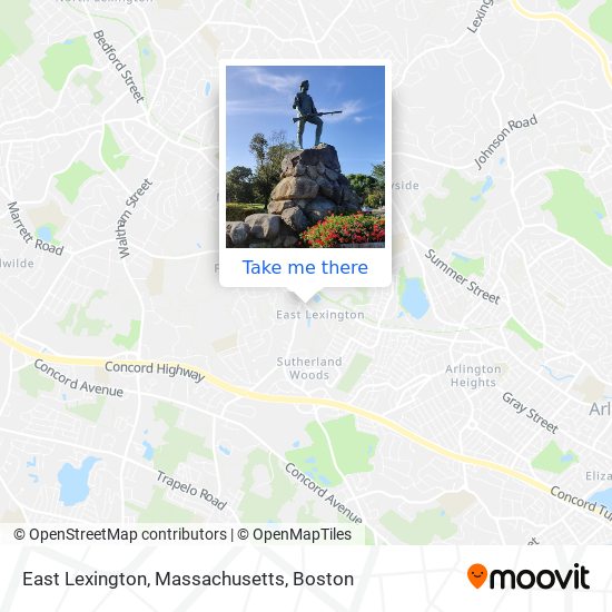 Mapa de East Lexington, Massachusetts