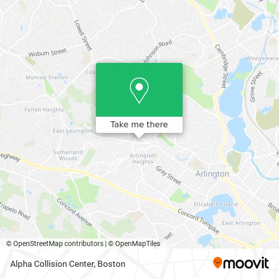 Mapa de Alpha Collision Center