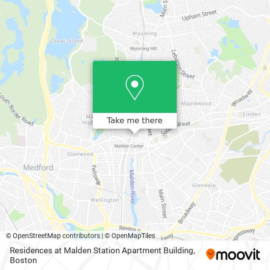 Mapa de Residences at Malden Station Apartment Building