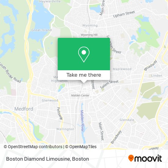 Mapa de Boston Diamond Limousine