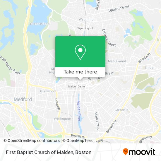 Mapa de First Baptist Church of Malden