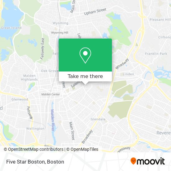 Mapa de Five Star Boston