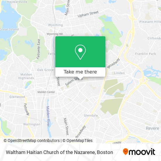 Waltham Haitian Church of the Nazarene map