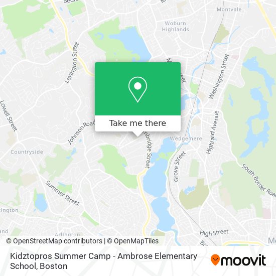 Mapa de Kidztopros Summer Camp - Ambrose Elementary School