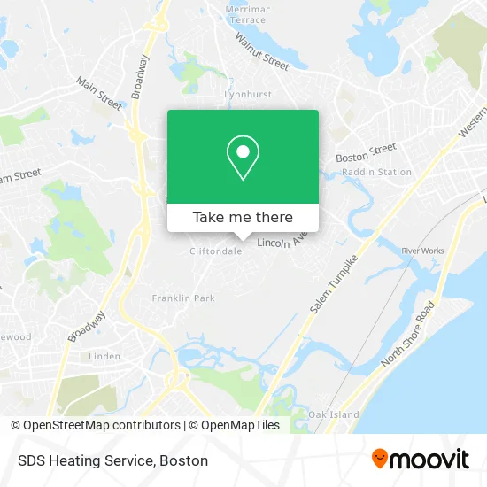 SDS Heating Service map