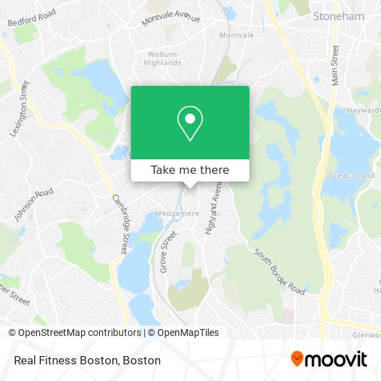 Real Fitness Boston map