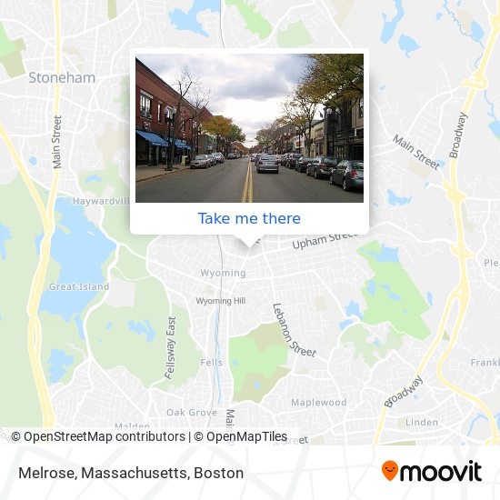Mapa de Melrose, Massachusetts