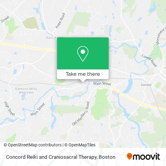 Concord Reiki and Craniosacral Therapy map