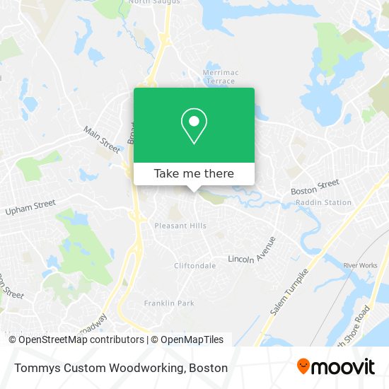 Tommys Custom Woodworking map