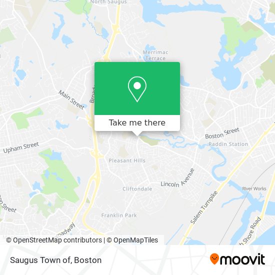 Saugus Town of map