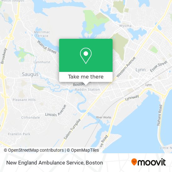 New England Ambulance Service map