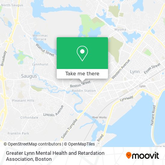 Mapa de Greater Lynn Mental Health and Retardation Association