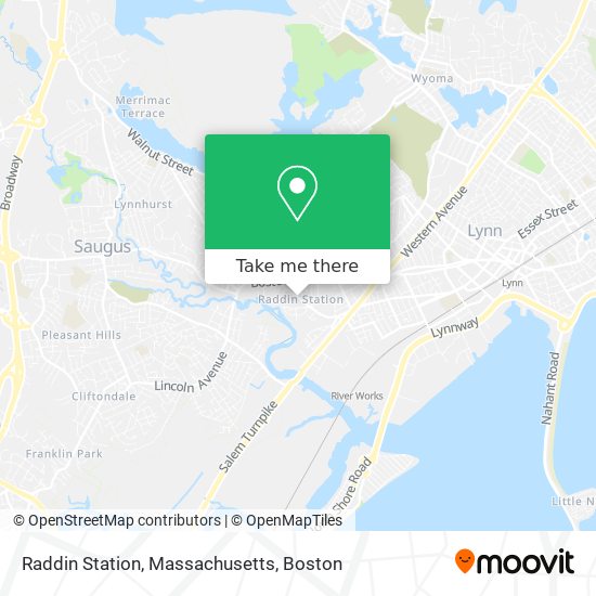 Raddin Station, Massachusetts map