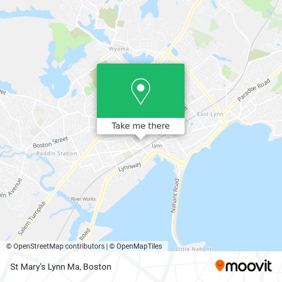 St Mary's Lynn Ma map