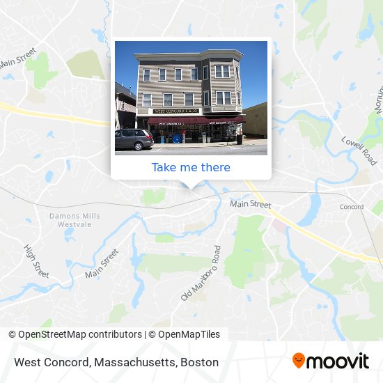 West Concord, Massachusetts map