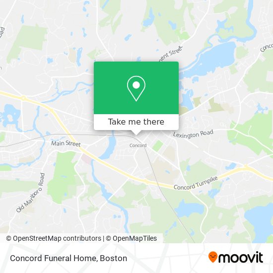 Concord Funeral Home map