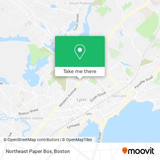 Northeast Paper Box map