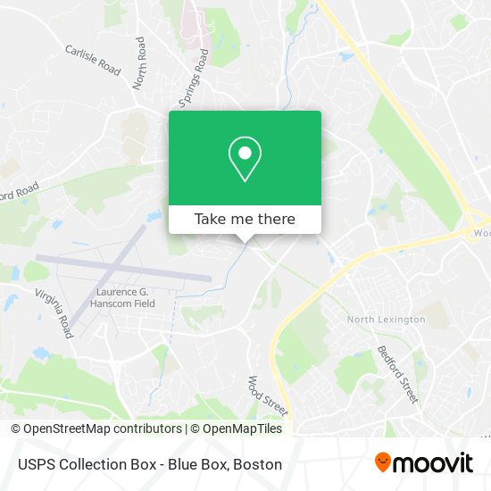 USPS Collection Box - Blue Box map