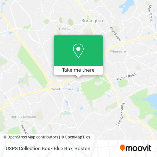 USPS Collection Box - Blue Box map