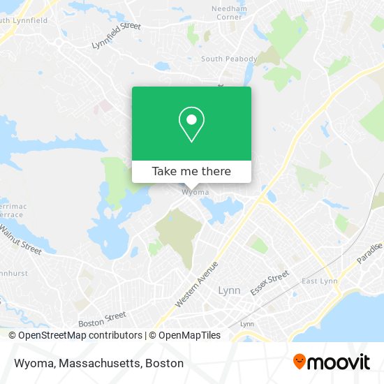 Mapa de Wyoma, Massachusetts
