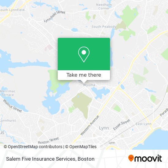 Salem Five Insurance Services map