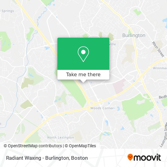 Radiant Waxing - Burlington map