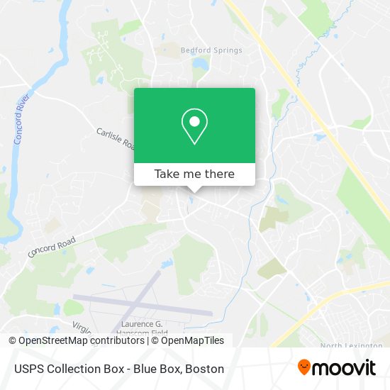 USPS Collection Box - Blue Box map