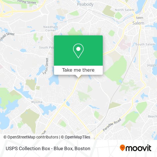 USPS Collection Box - Blue Box map