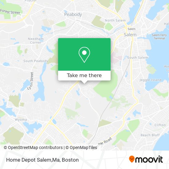 Mapa de Home Depot Salem,Ma