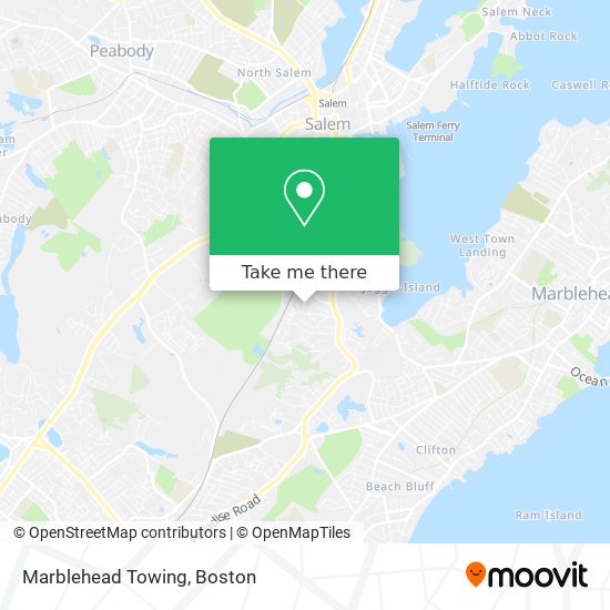 Marblehead Towing map