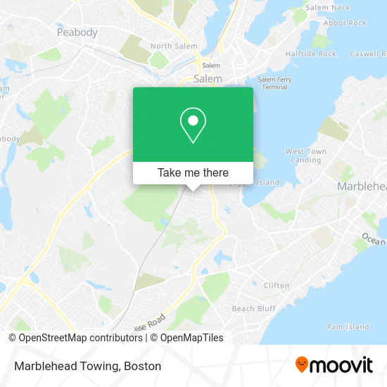 Marblehead Towing map