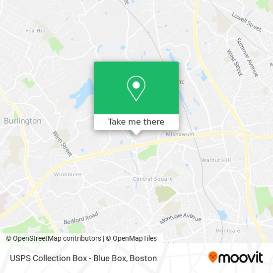 Mapa de USPS Collection Box - Blue Box