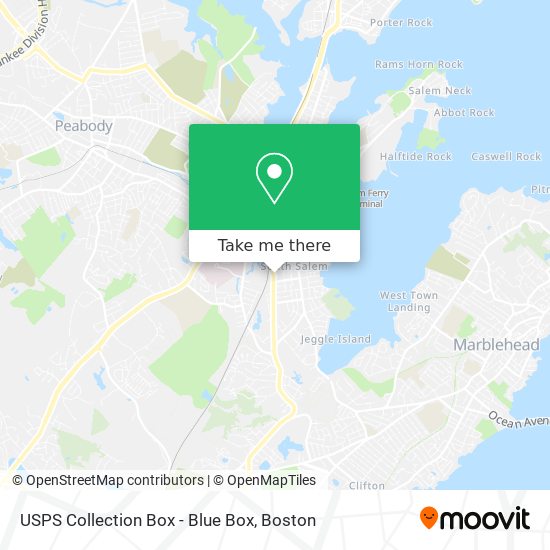 USPS Collection Box - Blue Box map