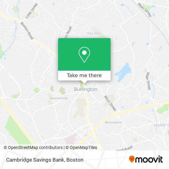 Mapa de Cambridge Savings Bank