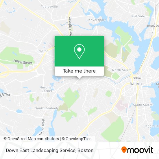 Down East Landscaping Service map