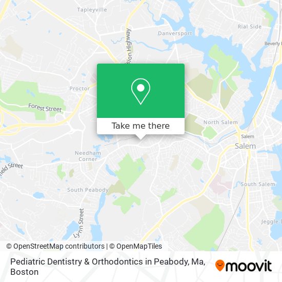 Pediatric Dentistry & Orthodontics in Peabody, Ma map