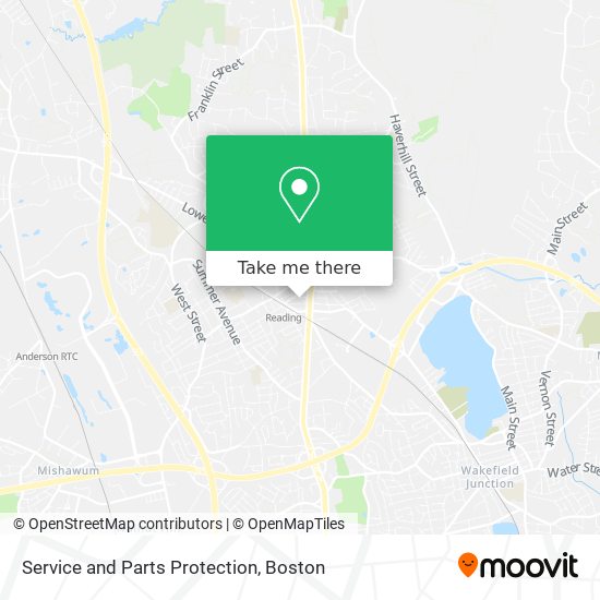 Service and Parts Protection map